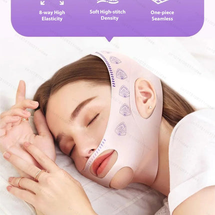 Double Layer Upgraded Chin Up Mask V-Line Face Lift Tighten Mask Face Lifting Belt Anti Wrinkle Facial Massage Strap Skin Care ﻿