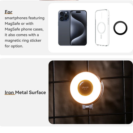 Ulanzi LM19 Bi-color MagSafe Light Phone Stand for iPhone 15 14 13 12 Mini Pro Pro Max for Vlog Live-streaming Photography
