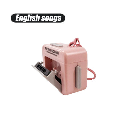 Retro Mini Recorder Player Keyring New Style Funny Record Players Keychain Suprise Gift Supplies Car Keychain