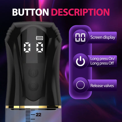 Electric Penis Pump IPX7 Waterproof Adult Sex Toys Dick Enlarger for Men Erection Penis Enlargement Masturbator Sex Toys for Men
