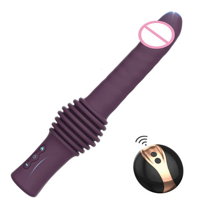 Telescopic Dildo Vibrator G-Spot Clitoris Stimulator Massager Orgasm Thrusting Retractable Vaginal Sex Toy for Adult Women