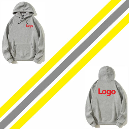 Fashion Print High-Quality Hoodie Custom Logo Personal Group Brand Embroidery Men and Women Thick 100 % Cotton Pullovers Fleece