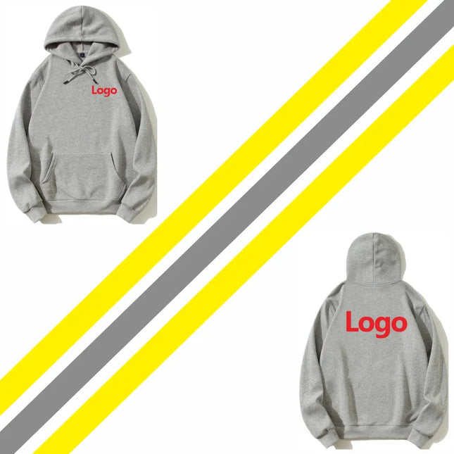 Fashion Print High-Quality Hoodie Custom Logo Personal Group Brand Embroidery Men and Women Thick 100 % Cotton Pullovers Fleece