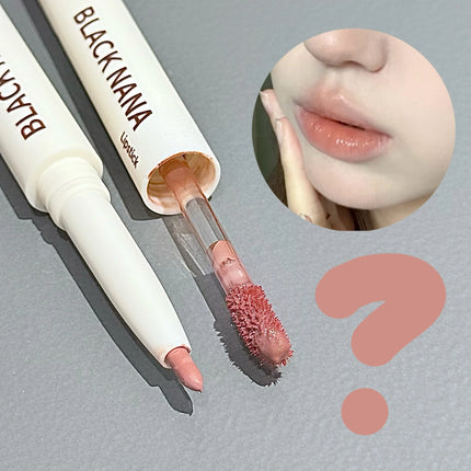 Matte Nude Lip Liner Pencil Lips Contour Makeup Mirror Water Light Lip Tint Double Headed Lip Gloss Lipliner for Women Cosmetics