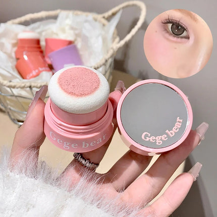 Gege Bear Puffy blush, naturally looking young, Korean style brightening and energetic, natural makeup application