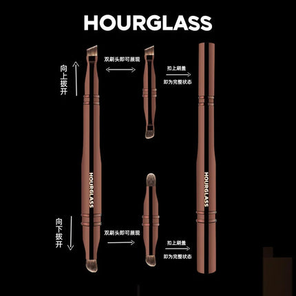 1pc Hourglass Powder Contour Makeup brushes Foundation Blusher Make up brush metal handle Concealer Bronzer high end with box