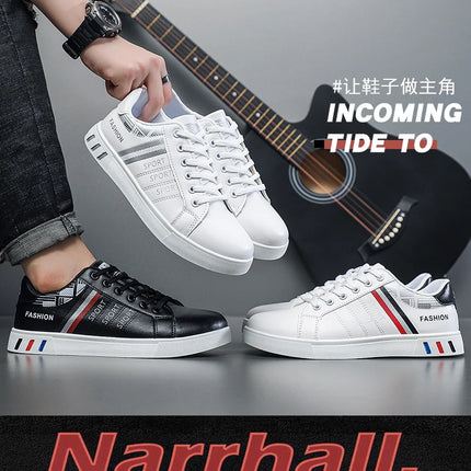Spring and Autumn Men's Shoes New Style Low-Top Lightweight Large Size Trendy Shoes Student Fashion Versatile Thick-Soled Sports Shoes Casual Sneakers