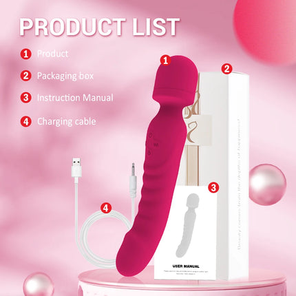 Powerful AV Magic Wand Dildo Vibrator for Women Clitoris Stimulator Erotic Toys G Spot Vagina Massager Adult Sex Toys for Female