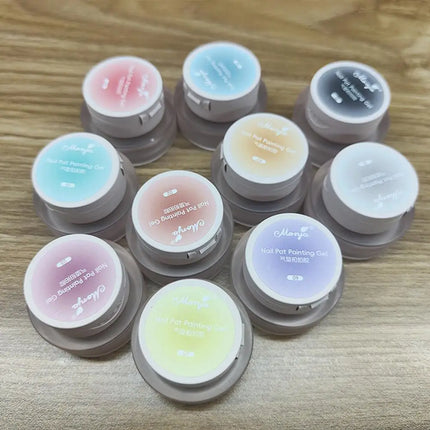 1Jar Cushion Patting Gel Polish Ombre Black White Peach Pat Pat Gel Nail Polish Drawing Liner French Nail Cushion Gradient Gel