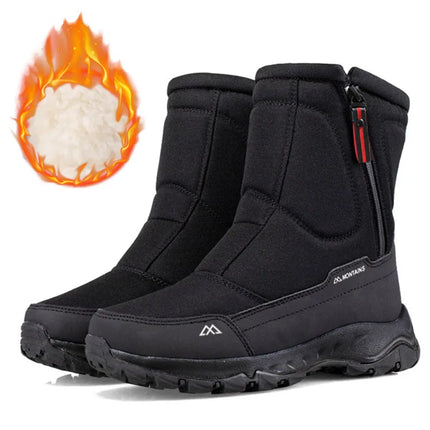 Men's Waterproof Winter Snow Boots - Insulated Warm Outdoor Boots / Bottes de Neige Imperméables pour Hommes - Bottes Chaudes Isolées