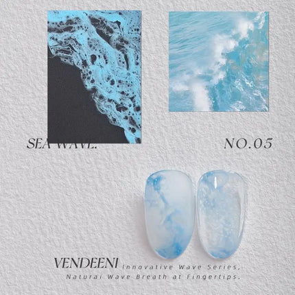 Quickly Blooming Ocean Wave Marble Blossom Gel Polish Semi Permanent Soak Off Bubble Varnish For DIY Nail Art