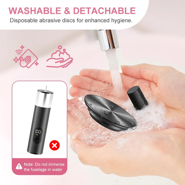Electric Foot Grinder For Feet, 2-In-1 Foot File & Nail Polisher, Electric Callus Remover Pedicure File Unisex With Gift Box