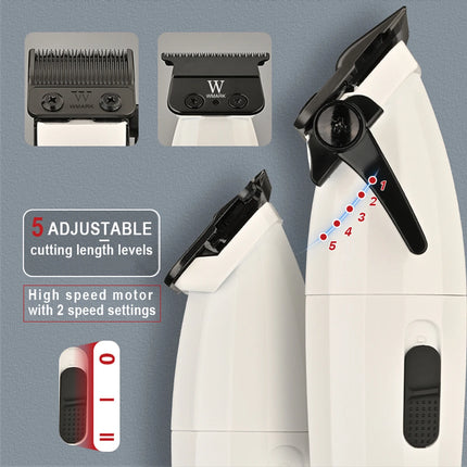 Hair Clippers Professional Kit with DLC Blade 10000RPM Professional Barber Hair Cutting Machine Wmark NG8632KIT JUCAI JC10000