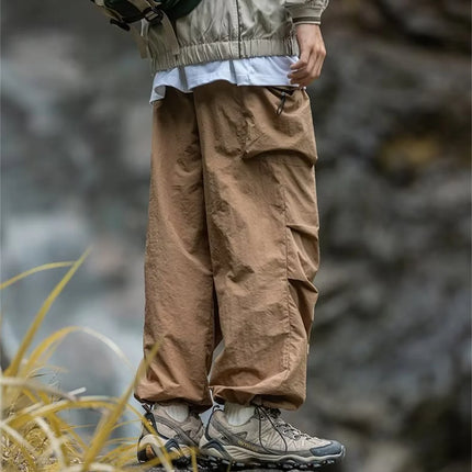 Men's Spring and Autumn New Waterproof Hip Hop Mountaineering Pants Casual Harajuku Work Pants Black Cargo Outwear Pants