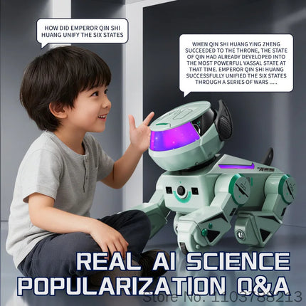 Jjrc Cyber Stunt Mechanical Dog Ai Intelligent Voice Interaction Remote Control Cool Light Show Programmable Robot Toy