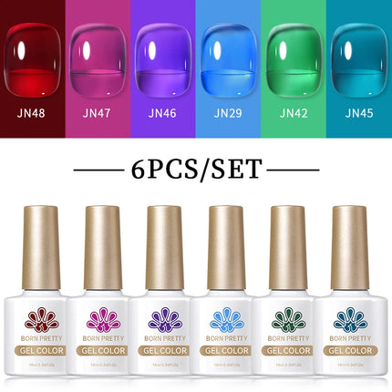 BORN PRETTY Cat Magnetic Moonlight Gel Nail Polish Set 10ml Sparking White Silver Water-light Soak Off UV Gel Nail Art Manicure