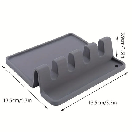1/2pc Silicone Kitchenware Rack Heat-Resistant Spoon Spatula Shelf Kitchen Multifunctional Shelf Organizer Non-Slip Storage Pad
