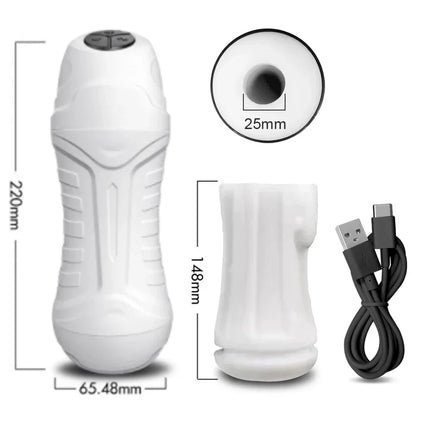 Automatic Male Masturbator Powerful Vibration Blowjob Sucking Machine Silicone Masturbation Cup Adult Supplies Sex Toy for Men