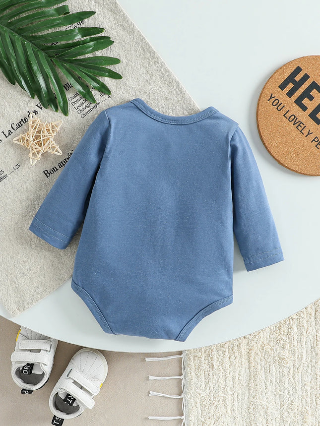 Baby Boys/Girls Cartoon Long Sleeve Rompers Cotton Unisex All Seasons Cute Bodysuits Infant Outfit Soft Comfort For Newborn