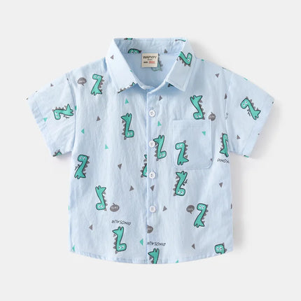 Children's Summer Polo Shirt Tops for Boys New Clothing Short Sleeve Top Wear Kids Outfits