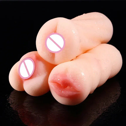 Realistic Pocket Masturbator for Men - Vagina Stimulator Massager with Soft Silicone Reusable Masturbation Cup Adult Toy Gifts