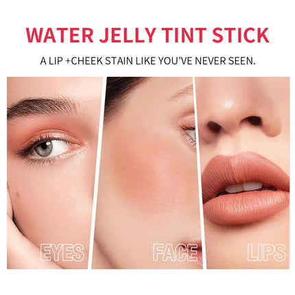 Easy Makeup Jelly Powder Blusher Stick Waterproof Long-lasting Lip And Cheek Color Dual-use Facial Powder Blusher Cream