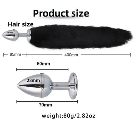 5Pcs Cute Fox Tail Anal Plug Bow-Knot Soft Cat Ears Headbands Collar Erotic Cosplay Couples Sex Toys Paw Gloves Bell Kawaii