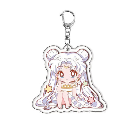 Sailor Moon Acrylic Keychain Usagi Tsukino Chibiusa Anime Cute Charm Pendant Cosplay Gift Collection Kawaii Accessory for Girls