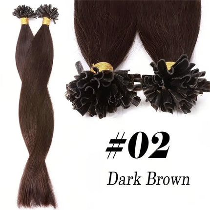 U Tip Hair Extensions 100% Human Hair Nail Tip Hot Fusion Italian Keratin Hair Extensions 50 Strands Highlight Blond Color