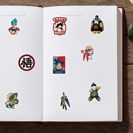 104pcs Dragon Ball transparent stickers hot blooded cartoon anime waterproof graffiti for cups suitcases decorative toy gift