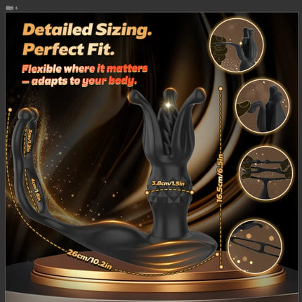 Male Anal Prostate Massager Vibrator Remote Control Thrusting Dildo Vibrating Butt Plug with Cock Ring Sex Toys for Men Women
