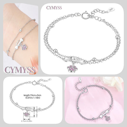 Original 925 Sterling Silver Butterfly Bracelet Zirconia Tennis Ball Women Fashion Simple Engagement Wedding Charm Jewelry Gift