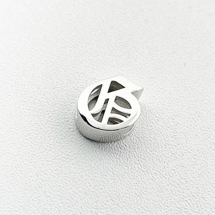 Unique Real 925 Sterling Silver Old English Letter A-Z Initial Charm Pendant For Women Girls Men Spiriti Jewelry Gift For Friend