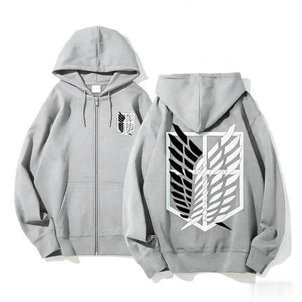 Attack on Titan Anime Hoodie Zip Up Sweatshirt Men Women 2026 New Loose Casual Streetwear Cosplay Jacket Pullover Long Sleeve