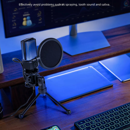Gaming Computer Professional Condenser Microphone Mic PC Laptop USB Wired Live Streaming Podcast Studio Mike Kit Gamer Karaoke