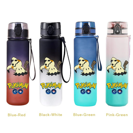 650ML Pikachu Anime Pokemon Portable Plastic Water Bottle High Capacity Outdoor Pikachu Water Cup for Kids Sports Water Bottle