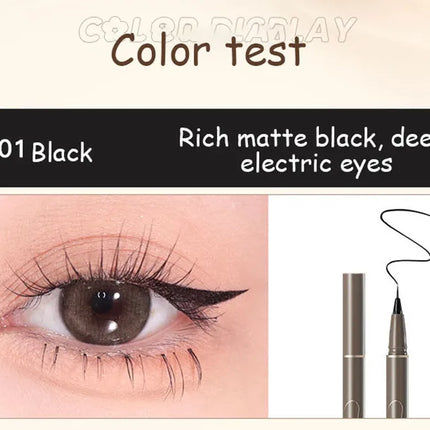 JUDYDOLL Ultra-fine Liquid Eyeliner Skinny Curved Brushwork Long lasting Waterproof Anti Shake Fast Drying Slim Enlarged Eyes