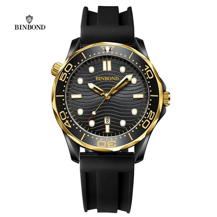 BINBOND Brand New Fashion Ultra-thin Sea Horse Series Men's Business Quartz Watches Waterproof Luminous Sports Casual Men's Watch