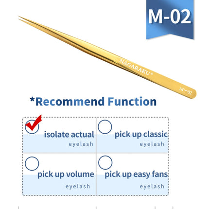 NAGARAKU Eyelash Extension Tweezers Makeup Tools Stainless Steel Non-magnetic Pincet False Eyelash Tweezers 3D accurate tweezers