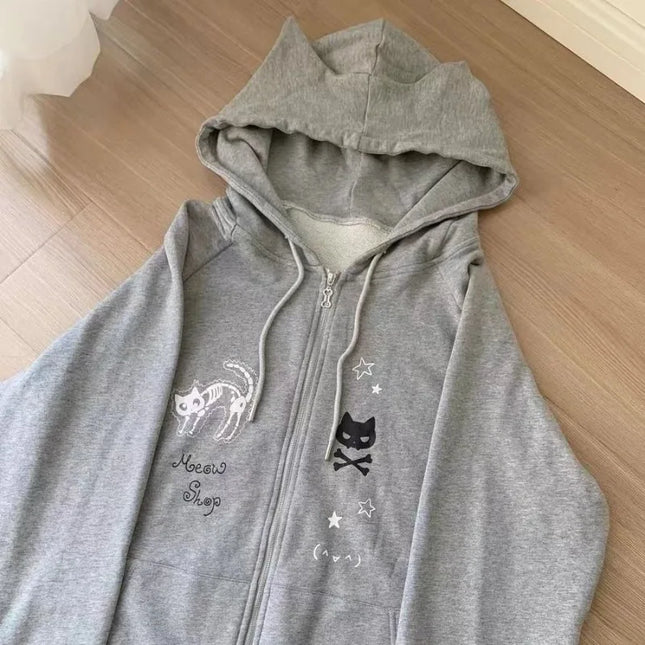 New Fashion Popular Early Autumn All Match Clothing Sweet Cute Print Harajuku Y2k Aesthetic Lazy Loose Coats Streetwear Jackets