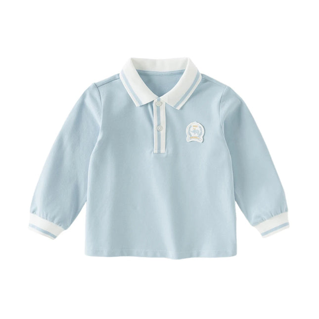 Dave Bella Children Long Sleeve Polo Shirts Spring Autumn Boys Cotton Blouse Kids Clothing Casual Tops Party Sports DB1260764