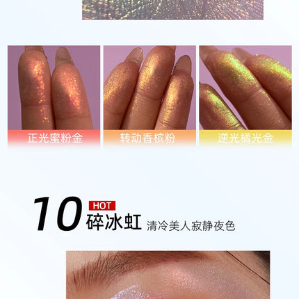 Romantic Beauty Iluminador Maquillaje Chameleon Highlighter Eye Palette High gloss Powder Body and Face Pearl Brightening