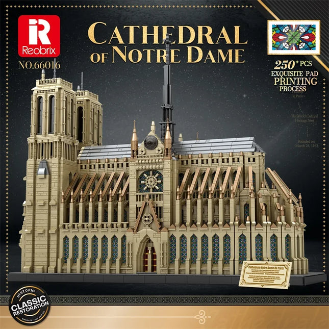 City Streetview Bricks Toys World Famous Architecture Notre Dame de Paris Model Building Blocks For Kids Christmas Gifts