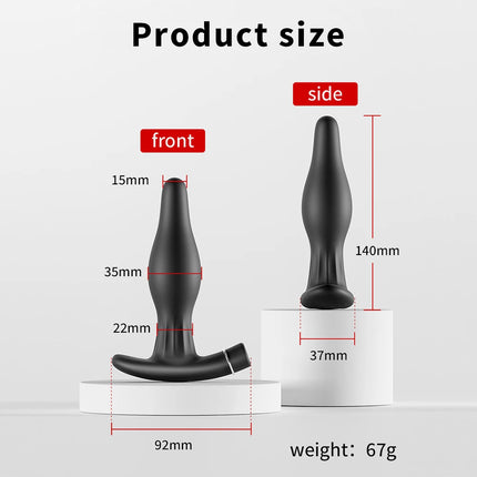 10-frequency Vibration Prostate Bead Inflation Huge Anal Plug Electric Orgasm Masturbation Massager Sex Product Butt Plug SexToy