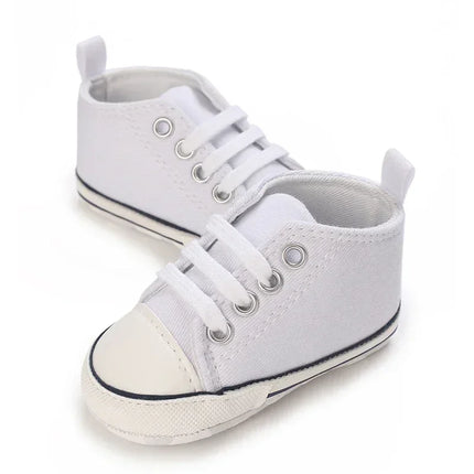 Baby Canvas Classic Sports Shoes Newborn Boys and Girls Printed Star First Walkers Shoes Infant Anti slip Baby Shoes