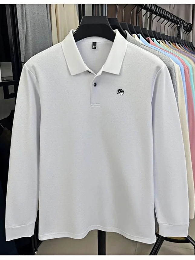 Golf Men's Polo Shirt Long Sleeve Brand Printed Top Spring 100% Cotton Comfortable Breathable Fashion Leisure High end T-shirt