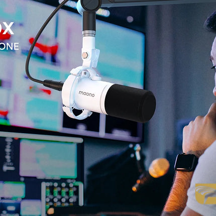 maono PD200X XLR/USB Dynamic Microphone for Gaming Recording Streaming Youtube Metal Mic with Software Tap-to-Mute Gain Knob