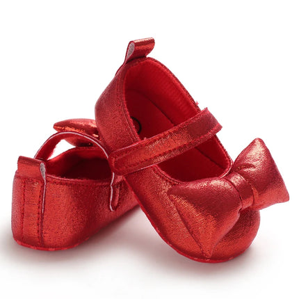 Red Fluffy Comfortable Princess Shoes 0-12 Months Baby Girl Indoor Walking Party Christmas Single Shoes