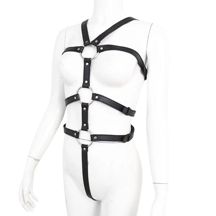 Full Body Leather Bondage Restraint Straps Bdsm Discipline Belt Hand Behind Back Bondage Sexy Exotic Costumes Sex Shop Toy