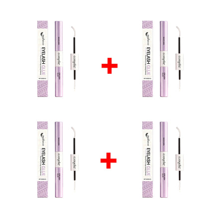 2 in 1 Mascara Waterproof Long-Lasting Makeup Eyelash Glue Smudge Proof Volumizing Curl Mascara Natural Eyelash Shaping Cosmetic